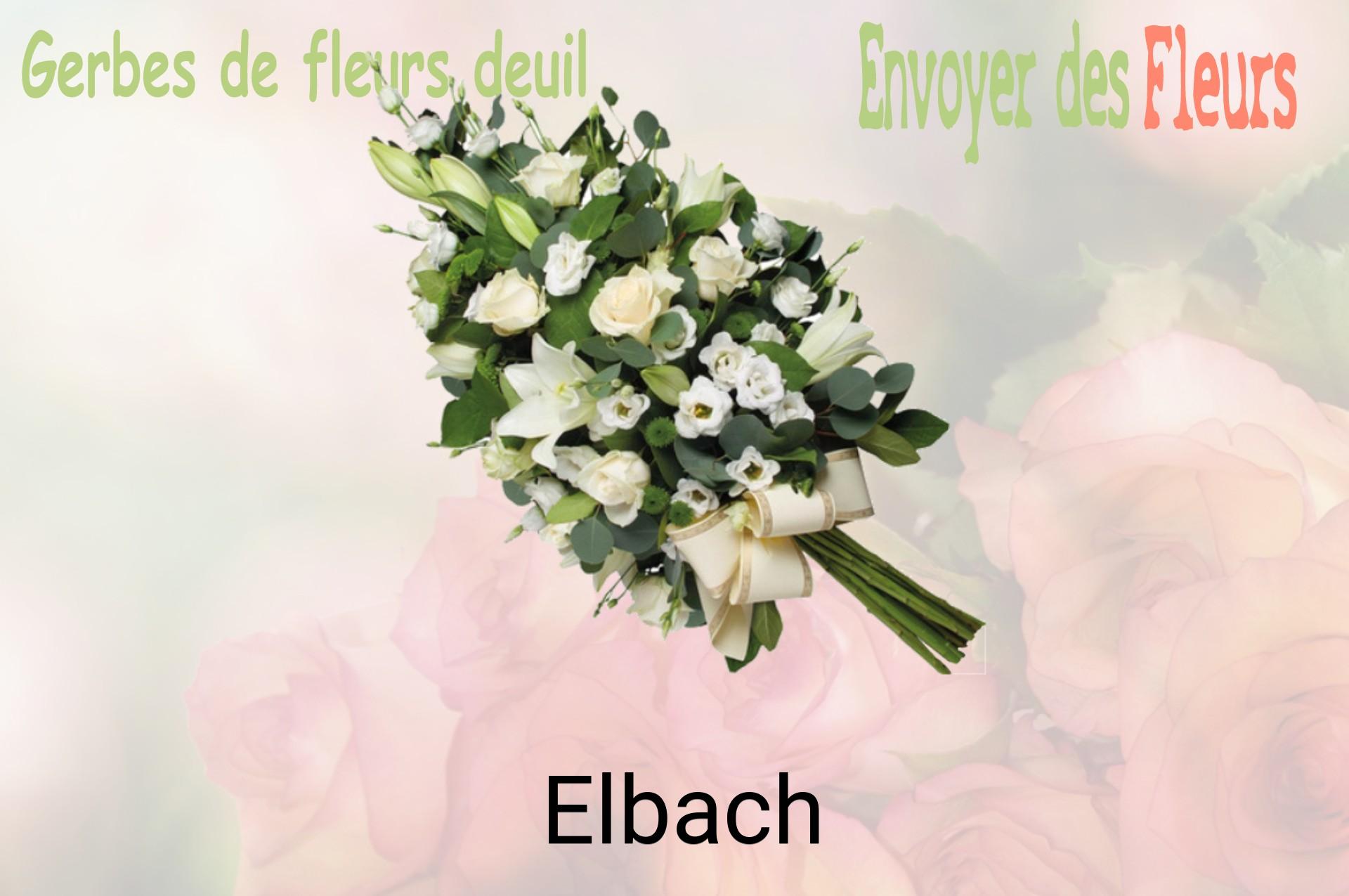 Gerbe de fleurs de deuil livrée à Elbach
